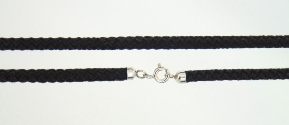 Collana corda mm 4,0 con chiusura in Argento 925%°